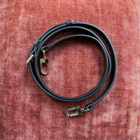 New Black Vachetta Leather Replacement Speedy Handbag Shoulder Strap - Picture 5 of 5